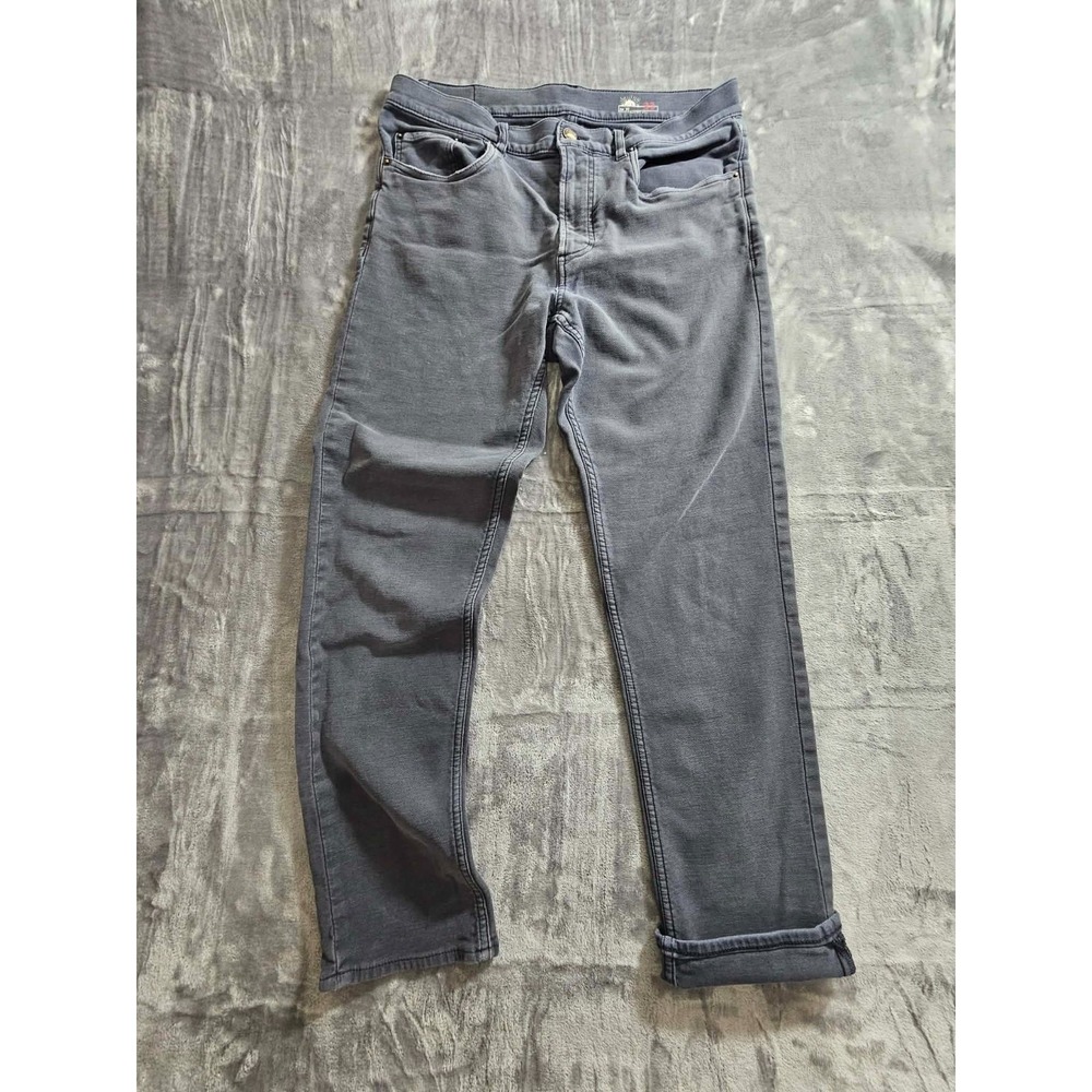 Faherty Men's Stretch Terry 5 Pocket Grey Pants Size 32x27 Tagged Size 33